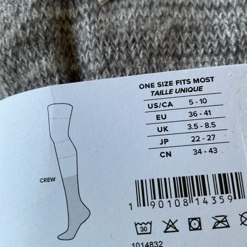 UGG RIB KNIT SLOUCH CREW SOCKS IN NIGHTFALL GRAY WOMENS ONE SIZE NWT - Picture 12 of 16